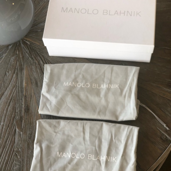 Manolo Blahnik Hangisi Blue Satin pump (70mm) heel - Picture 5 of 6